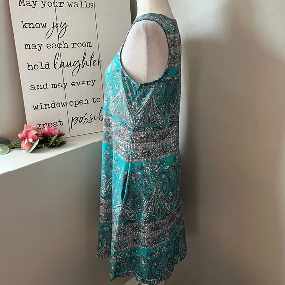 SimpleFun Summer Beach Floral Boho Tank Dress with Pockets - Picture 8 of 13